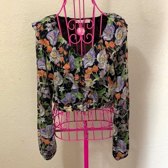 Pookie and Sebastian Floral long sleeve blouse - Picture 3 of 16